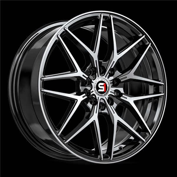 SPEC-1 RACING SP-60 GLOSS BLACK & MACHINED 18X8.0 5X4.5/5X4.75 +38 +73.1 *NC*