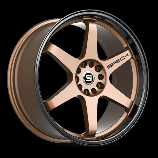 SPEC-1 SPT-33 MATTE BRONZE & BLACK LIP 20X9.0 5X100/5X4.5 +38 +73.1 *NC*