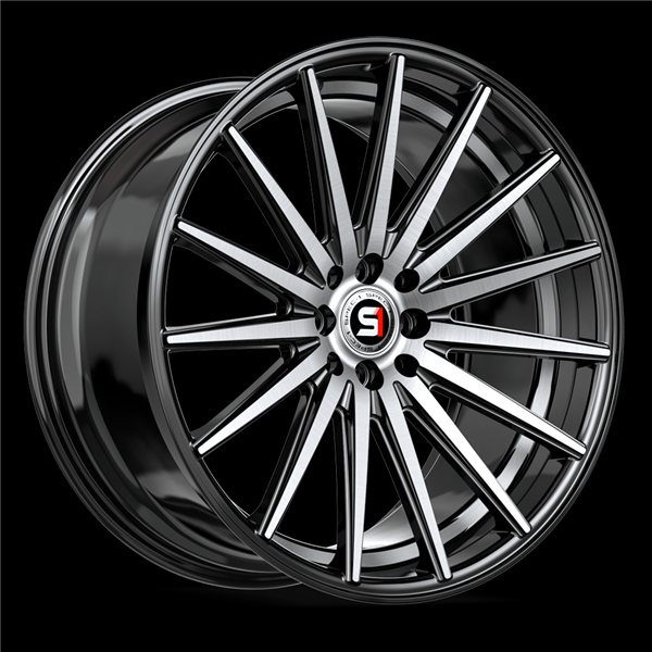 SPEC-1 RACING SP-69 GLOSS BLACK MACHINED & UNDERCUT 18X8.0 5X4.5/5X4.75 +38 +73.1 *NC*