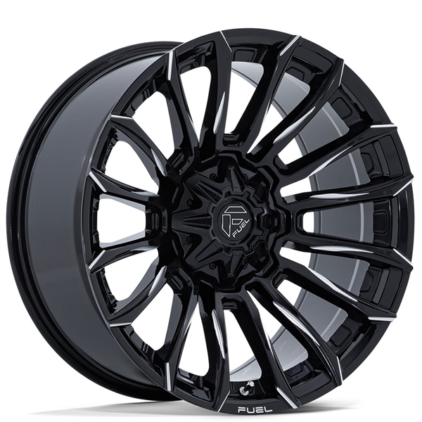 20X10 FUEL BLADE 889 6X5.5/6X135 -18MM C.B:106 GLOSS BLACK MILLED