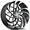 AZZARA AZA-540 GLOSS BLACK & MACHINED 22X8.5 5X4.5/5X4.75 +38 +74.1 *NC*