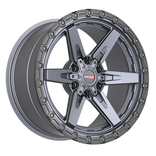 VORTEK VRT-602 MATTE TITANIUM WITH BLACK BEAD RING 17X9.0 6X135/6X5.5 -12 +106.1 *NC*