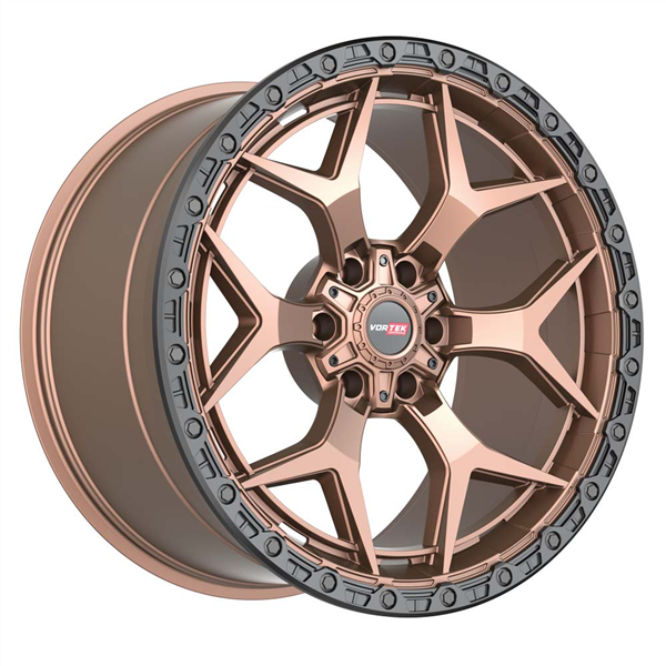 VORTEK VRT-603 MATTE BRONZE WITH BLACK BEAD RING 18X9.0 8X170 +0 +125.1 *NC*