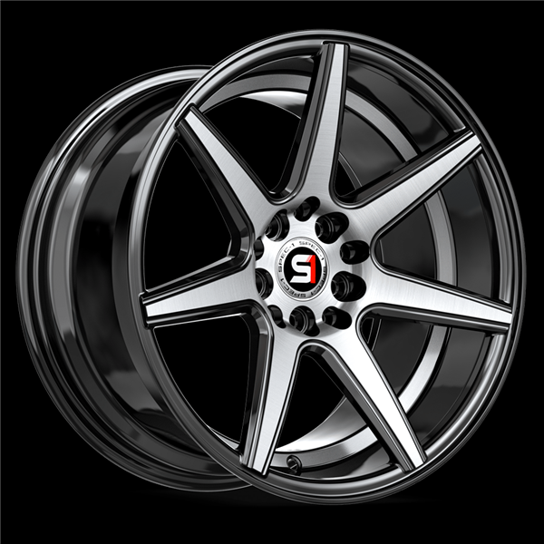 SPEC-1 SP-73 GLOSS BLACK MACHINED & UNDERCUT 18X8.0 5X100/5X4.5 +38 +73.1 *NC*