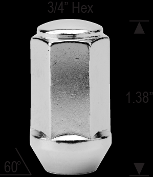12X1.25 FLAT HEAD BULGE ,3/4" HEX