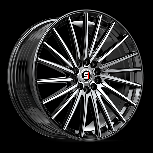 SPEC-1 RACING SP-68 GLOSS BLACK & MACHINED 17X7.5 5X110/5X4.5 +42 +73.1 *NC*