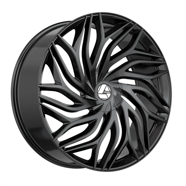 AZARA AZA-537 GLOSS BLACK 22X8.5 5X4.5/5X4.75 +38 +74.1 *NC*