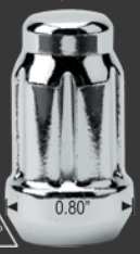 1/2" SPLINE ACORN (TUNER) LUG NUTS (1.37")