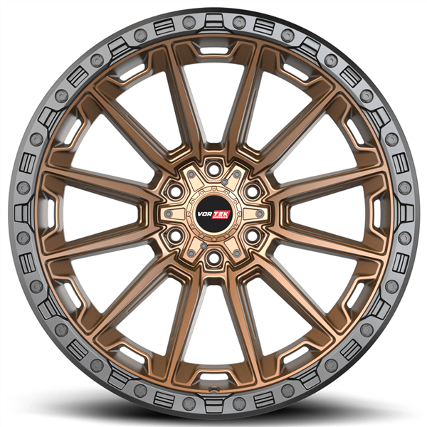 VORTEK VRT-601 SPARTAN MATTE BRONZE WITH BLACK BEAD RING 20X10 6X135/6X139.7 -12 106.1 *NC*