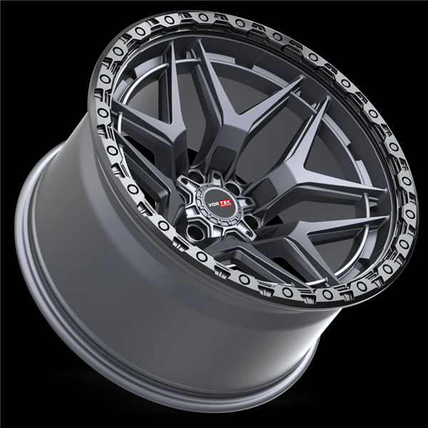 VORTEK VRT-603 MATTE TITANIUM WITH BLACK BEAD RING 20X9 6X135/6X5.5 +0 +106.1 *NC*