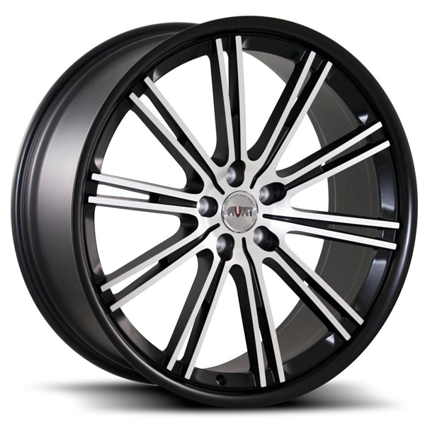 AVAT-AV11 MATTE BLACK MACHINE FACE 20X10 5X4.75/5X120 +38 +74.1