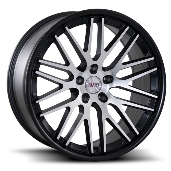 AVAT-AV12 MATTE BLACK/MACHINE FACE 20X10 5X112 +40 +66.6