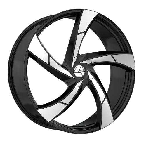 AZARA AZA-524 GLOSS BLACK/MACHINE 20X8.5 5X108/5X114.3 +35 +74.1 *NC*