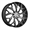 AZARA-AZA527 GLOSS BLACK & MACHINED 20X8.5 5X4.25/5X4.5 +35 +74.1 *NC*