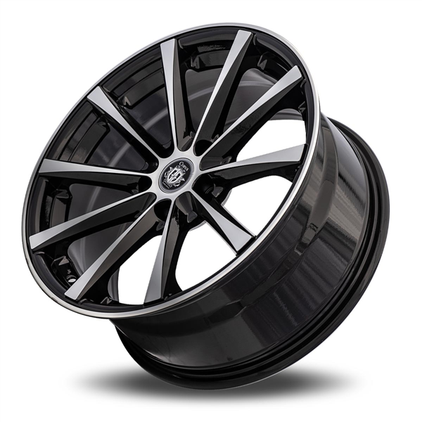 CURVA CONCEPTS-C10N GLOSS BLACK/MACHINE FACE 20X8.5 5X4.5 +38 +73.1 (C018)