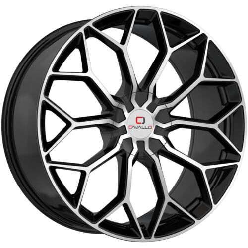 CAVALLO CLV-44 BLACK MACHINED 22X8.5 5X112/5X114.3 +38 +74.1 *NC*