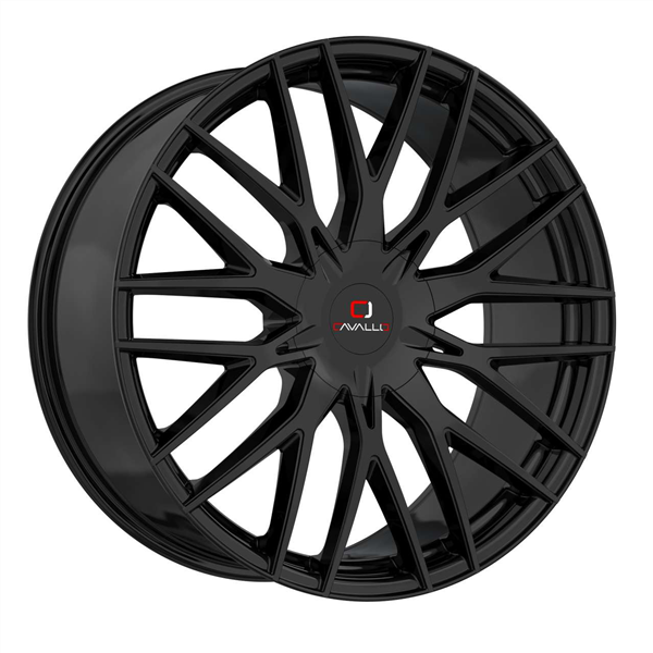 CAVALLO-CLV45 GLOSS BLACK 20X8.5 5X110/5X114.3 +35 +74.1 *NC*
