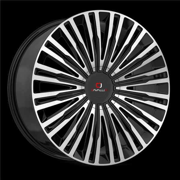CAVALLO CLV-48 BLACK MACHINED 20X8.5 5X4.5/5X4.75 +35 +74.1 *NC*