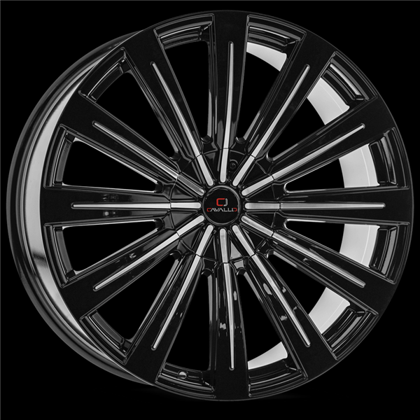 CAVALLO CLV-49 BLACK MACHINED 20X8.5 5X4.5/5X4.75 +35 +74.1 *NC*