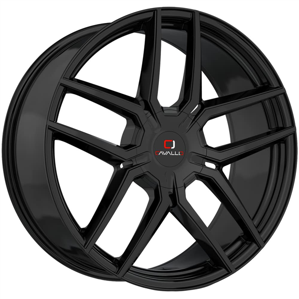 CAVALLO CLV-55 GLOSS BLACK 22X8.5 5X112/5X4.5 +38 +74.1 *NC*