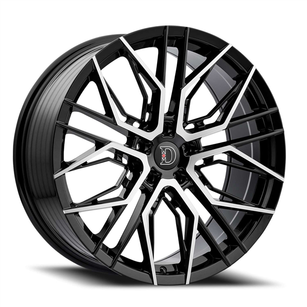 DEFY-WHEELS D05 GLOSS BLACK MACHINE 18X8.0 5X4.5 +38 +73.1