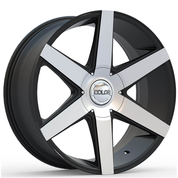 DOLCE-DC67 MATTE BLACK/MACHINE FACE 22X9.5 5X115/5X4.75 +18 +78.3