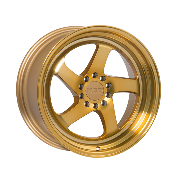 F1R-F28 MACHINE GOLD 18X8.5 5X4.5/5X4.75+35 *STAGGERED*