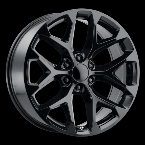 GM-1 GLOSS BLACK 22X9.0 6X5.5 +24 +78.1 *SNOWFLAKE* *AW*
