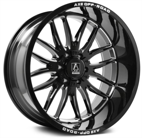AXE-HADES GLOSS BLACK MILLED ACCENT 24X12 8X170 -44 C.B125.2 (@ WW)