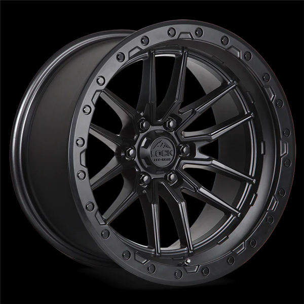 LOCK OFFROAD KRAWLER MATTE BLACK WITH MATTE BLACK RING 18X9 6X139.7 +1 C.B 106.2