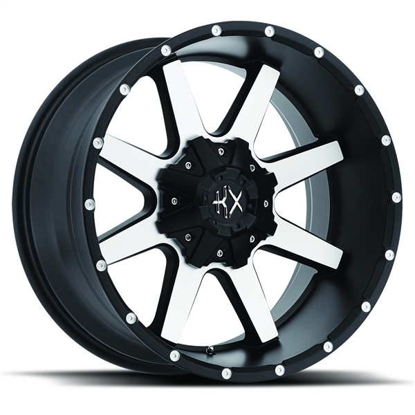 KX-01 MATTE BLACK/MACHINE FACE 22X12 8X6.5/8X170 -44 +125.2