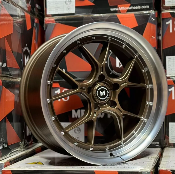 MFLOW MFL1 MATTE BRONZE MACHINED LIP 18X9.5 5X114.3 +35 +73.1