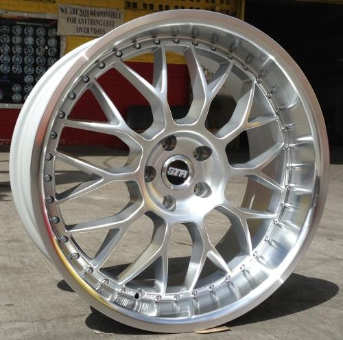 REDLINE-101 HYPER SILVER/MACHINE LIP 20X8.5 5X4.75/5X120+17 **STAGGERED ONLY**