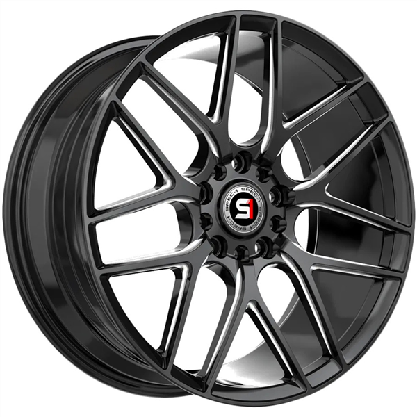 SPEC-1 SP-78 GLOSS BLACK & MILLED 16X7.5 5X100/5X4.5 +30 +73.1 *RT*