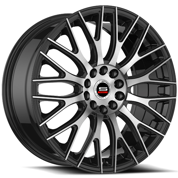 SPEC-1 RACING SP-55 GLOSS BLACK/MACHINE 17X7.5 5X4.5/5X4.75 +42 +73.1 *RT*