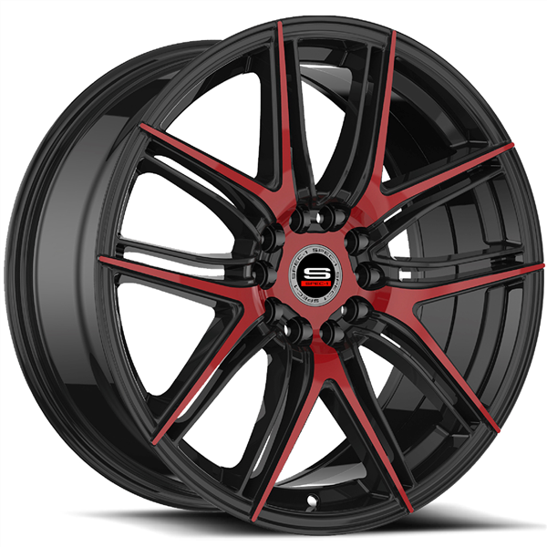 SPEC-1 RACING SP-56 GLOSS BLACK/RED 18X8.0 5X110/5X4.5 +38 +73.1