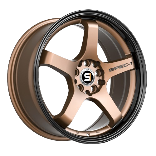 SPEC-1 RACING SPT-31 MATTE BRONZE & BLACK LIP 18X8.5 5X112/5X4.5 +38 +73.1 *NC*