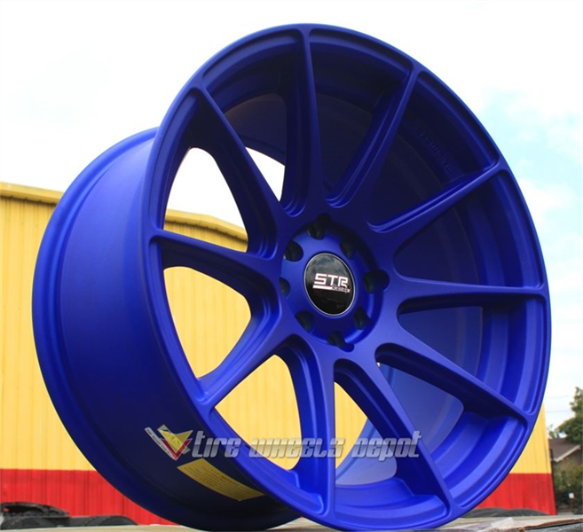STR RACING-524 MATTE BLUE 15X8.0 4X100/4X4.5 +0 73.1 (CB)