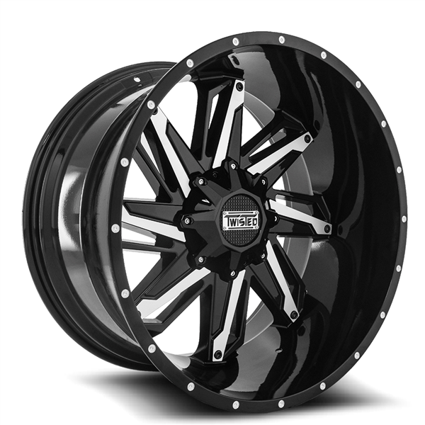 TWISTED OFFROAD-T22 RAZOR BLACK/MACHINE 20X10 5X4.5/5X127 -24 +87.1