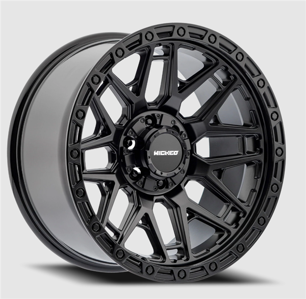 WICKED OFFROAD W828 SATIN BLACK/GLOSS BLACK LIP 20X10 6X139.7/6X135 -12MM 106.1 CB