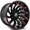 XF OFF-ROAD XF-224 GLOSS BLACK & RED MILLED 20X9 5X127/5X139.7 +12 +78.1 *NC*