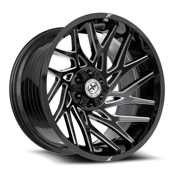 XF OFFROAD XF-229 GLOSS BLACK & MILLED 20X9.0 6X135/6X139.7 +12 +106.4 *NC*