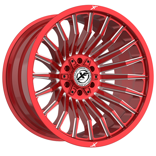 XF OFFROAD-XF231 ANODIZED RED & MILLED 24X12 6X135/6X139.7 -44 +106.4 *NC*