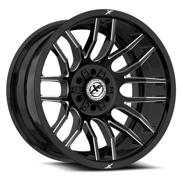 XF OFF-ROAD XF-232 GLOSS BLACK & MILLED 20X10 8X6.5/8X180 -12 +125.2 *NC*