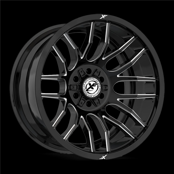XF OFFROAD XF-232 GLOSS BLACK & MILLED 20X9.0 6X135/6X139.7 +12 +106.40 *NC*