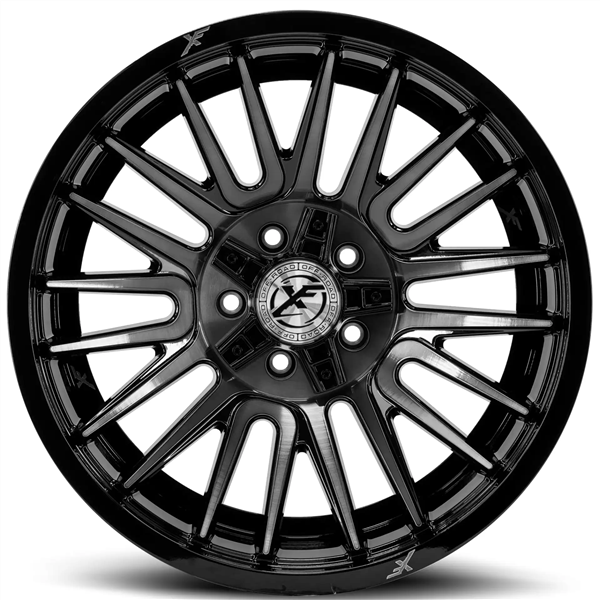 XF OFFROAD XF-234 GLOSS BLACK & BRUSHED DOUBLE DARK TINT 18X9 6X135/6X139.7 +0 106.4 *NC*