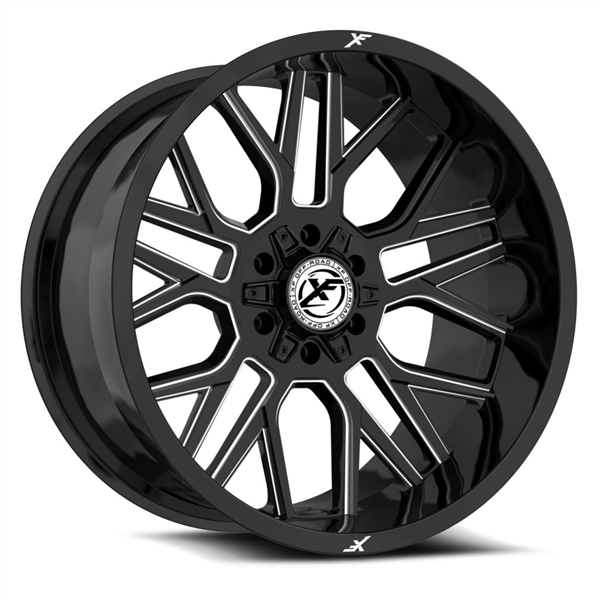 XF OFF-ROAD XF-235 GLOSS BLACK & MILLED 20X10 6X135/6X5.5 -12 +106.4 *NC*