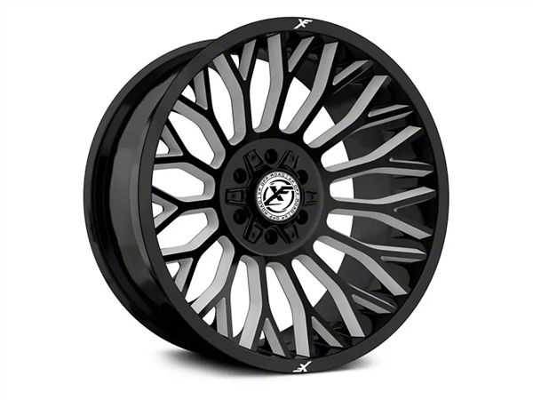 XF OFFROAD-XF237 GLOSS BLACK MILLED 20X10 6X135/6X5.5 -12 +106.4 *NC*