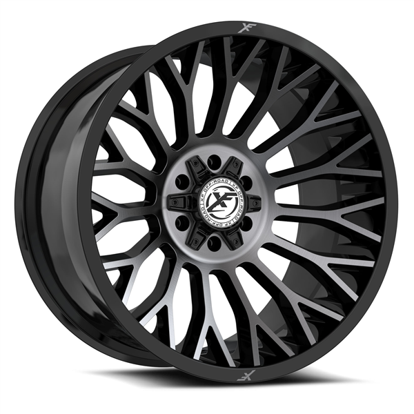 XF OFF-ROAD XF-237 GLOSS BLACK & MACHINED TITANIUM DDT 20X9 5X127/5X139.7 +0 +78.1 *NC*