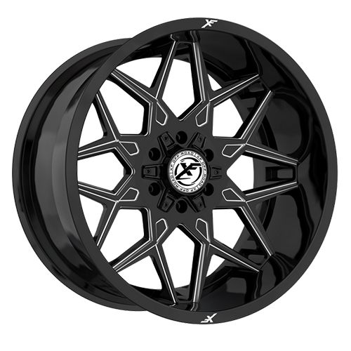 XF OFFROAD-XF238 GLOSS BLACK MILLED 20X10 6X135/6X5.5 -24 +106.4 *NC*